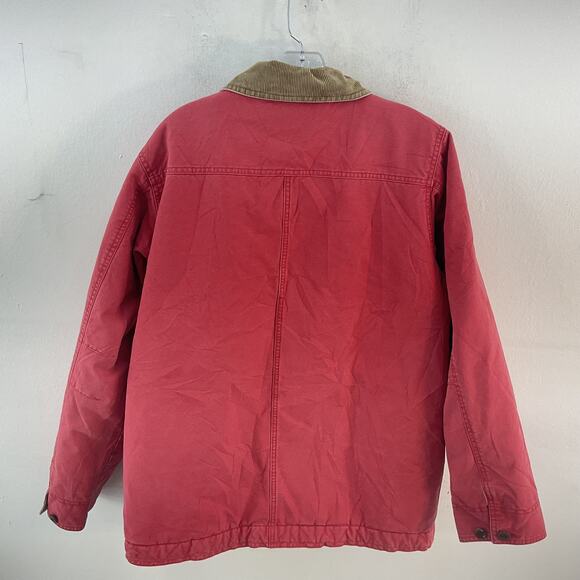 L.L.Bean Red Cotton Button-Up Field Jacket Women’s Medium Pre-Owned - Picture 2 of 5